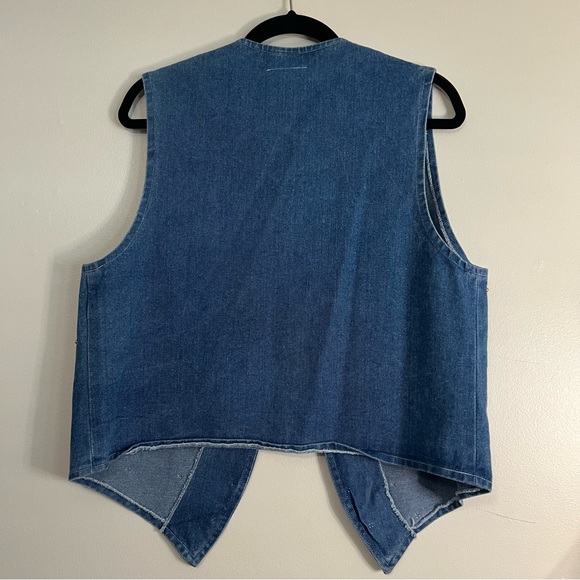 Vintage Studded Denim Vest USA Made One‎ Size Y2K 90’s western - Picture 5 of 5